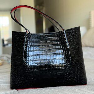 Christian Louboutin Cabarock Crocodile-embossed Leather Tote - Large